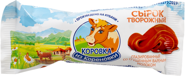 Сырок глазированный 18% Коровка из Кореновки с вареным молоком Кореновский МКК м/у, 40 г
