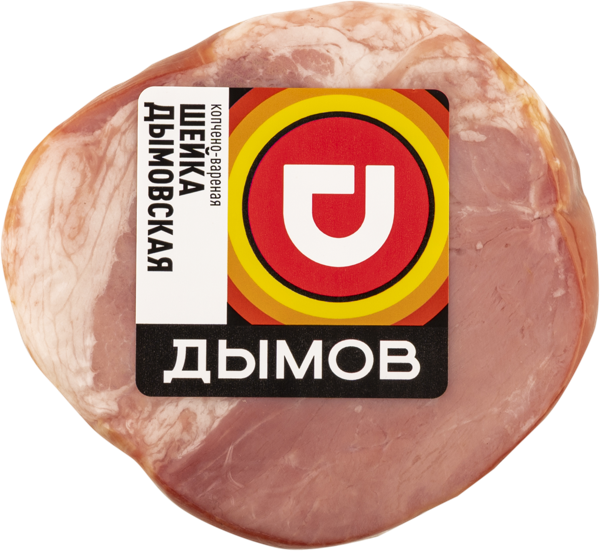 Мясо свиное варено-копченая Дымов Шейка Дымовская Дымовское КП в/у, 350 г