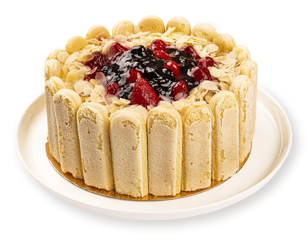 Торт Клубничный флан с ягодами бисквитный
