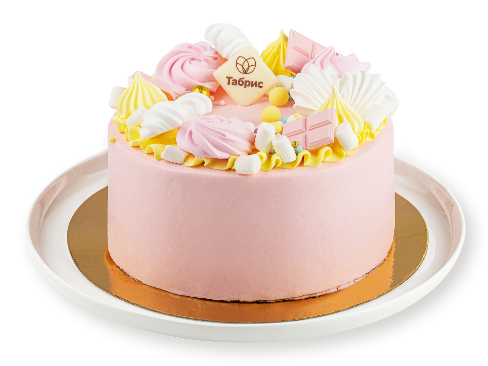 Торт Детский розовый бисквитный
