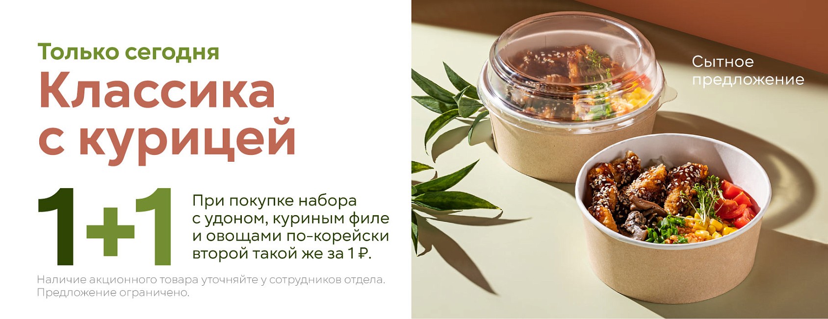 12.01 1+1 удон с курицей