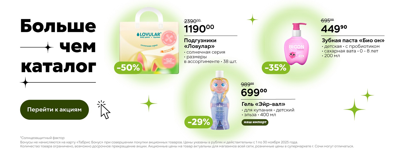 Топы ноября: детские товары (уход)